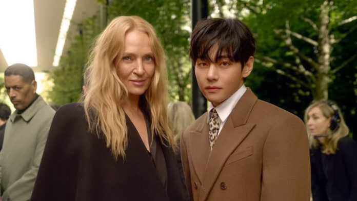 - From K-Pop to Couture: BTS' V Shines at Paris Fashion Week with Uma Thurman!