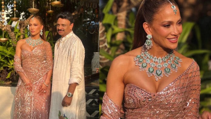 Jennifer Lopez Stuns in Custom Manish Malhotra Saree, Steals the Show at Udaipur Wedding! Jennifer Lopez Stuns in Custom Manish Malhotra Saree, Steals the Show at Udaipur Wedding!