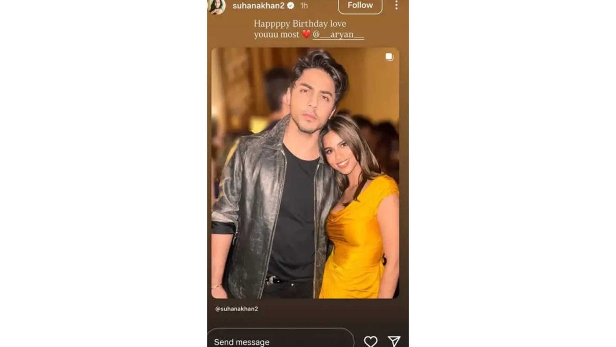 Suhana Khan Shares A Romantic‑Sibling Birthday Message For Aryan Khan 1 suhana khans post