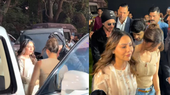 Shah Rukh Khan’s Hero Mode: Protects Suhana Khan and Gauri Khan at AbRam’s Event Shah Rukh Khan’s Hero Mode: Protects Suhana Khan and Gauri Khan at AbRam’s Event