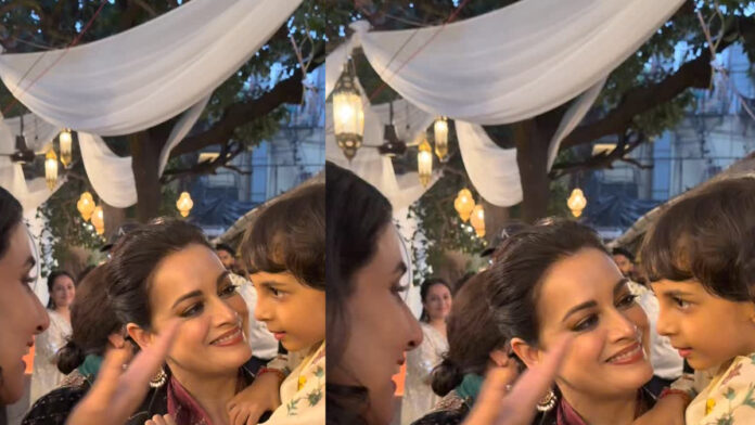 Dia Mirza’s Son Avylaan Steals The Show With Vidya Balan Dia Mirza's Son Avylaan Steals The Show With Vidya Balan