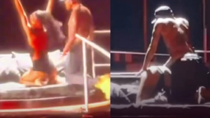Chris Brown And Usher’s Onstage Moments Leave Fans Asking If They Went Too Far Chris Brown And Usher’s Onstage Moments Leave Fans Asking If They Went Too Far