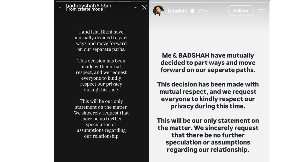 badshah and isha rikhi confirm divorce